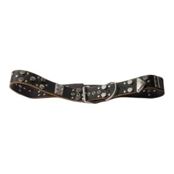 PRADA Calfskin Leather Belts Men's Black Width 3.5CM