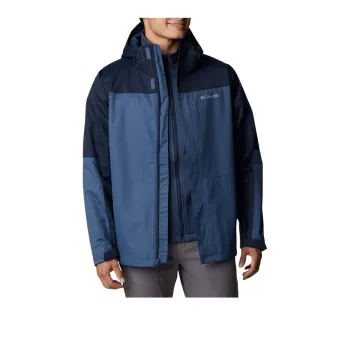 Columbia Hiking Waterproof, Windproof, Breathable, And Thermal Windbreaker Jacket Men's Marine Blue