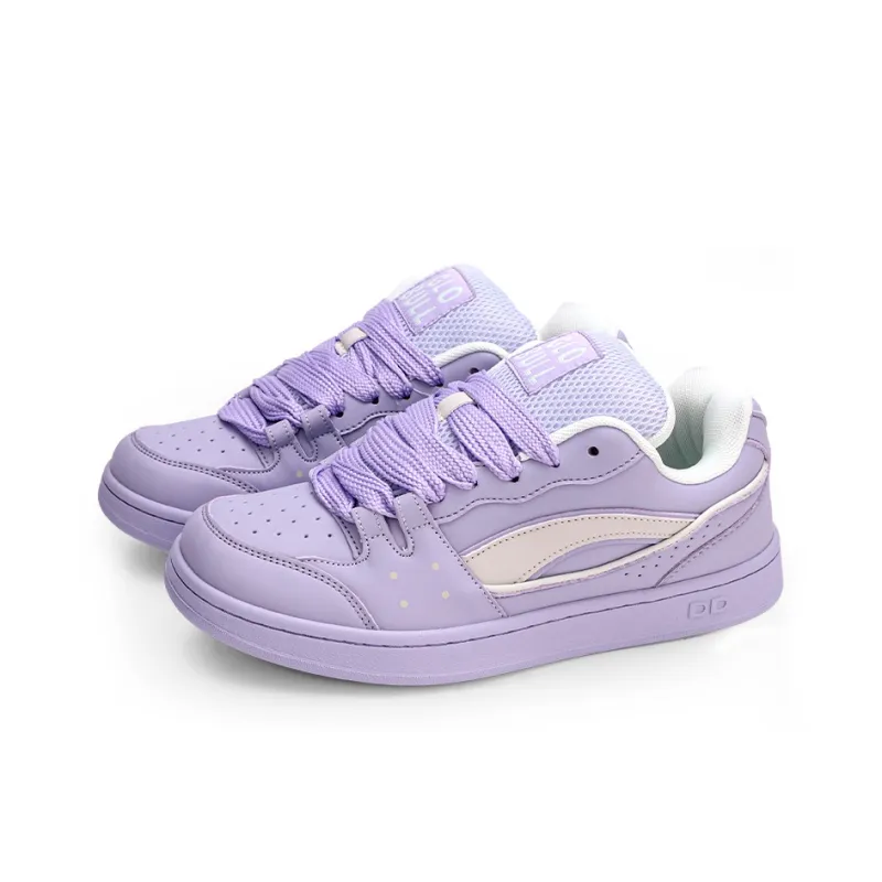 GLO BULL Skateboard Shoes Unisex Low Top Purple Rice-2