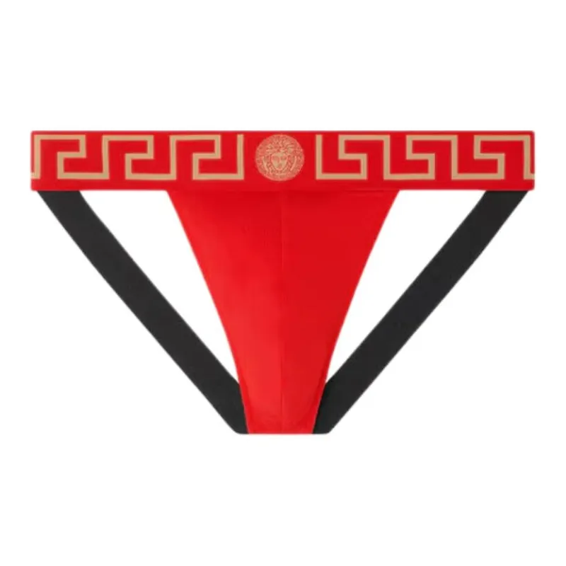 VERSACE Greca Border Stretched Jockstrap-0