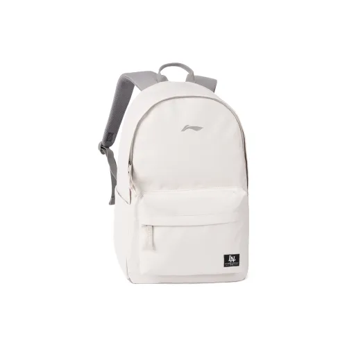LiNing Water Repellent Polyester Backpack Regular Unisex Light Khaki