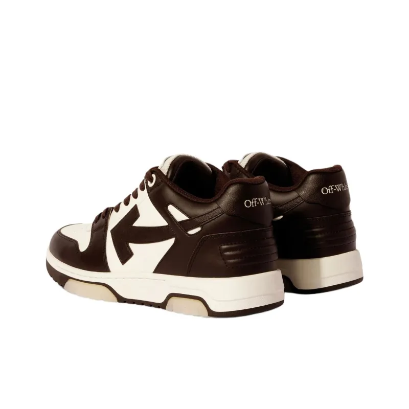 OFF WHITE Out Of Office 'OOO' Low Tops Chocolate Cream-2
