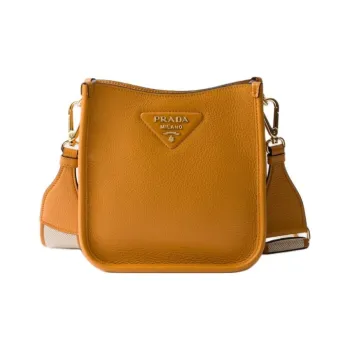 PRADA Leather Shoulder Bag Mini Women's Amber