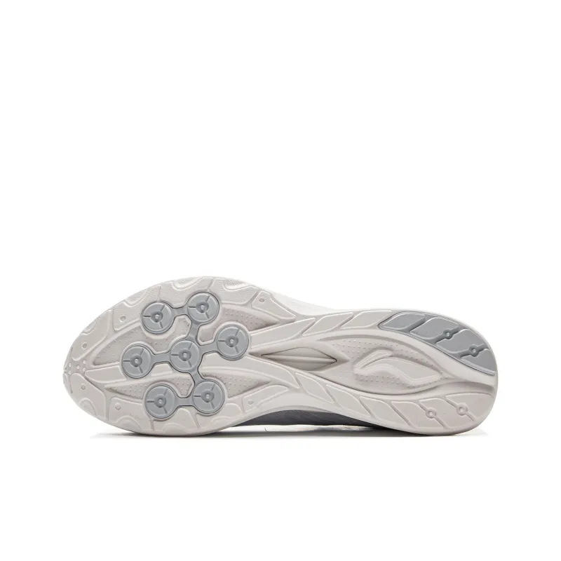 LiNing Qingyi Cushioning Breathable Rebound Low Top Casual Sprint Running Shoes Men's Dawn Gray-6