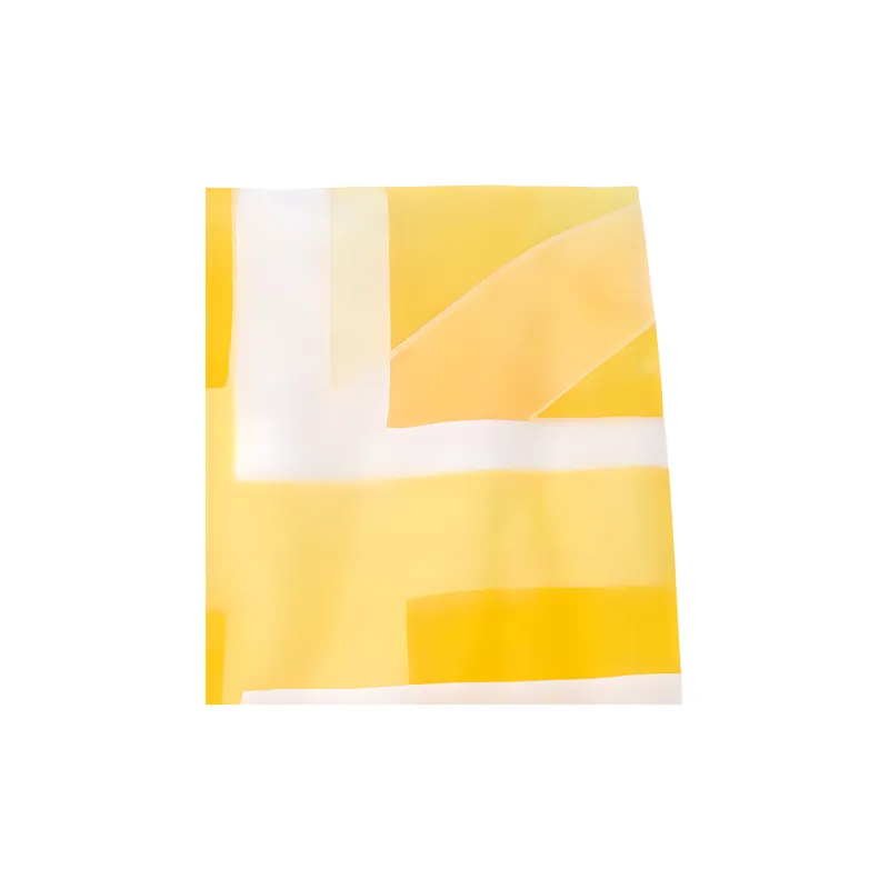 Burberry Flag Intarsia Tulle And Silk Skirt 'Pale Tulip Yellow'-4