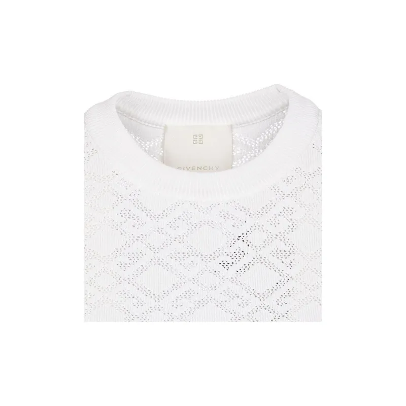 Givenchy Monogram 72 Jacquard Short Sleeve Knit Top-3