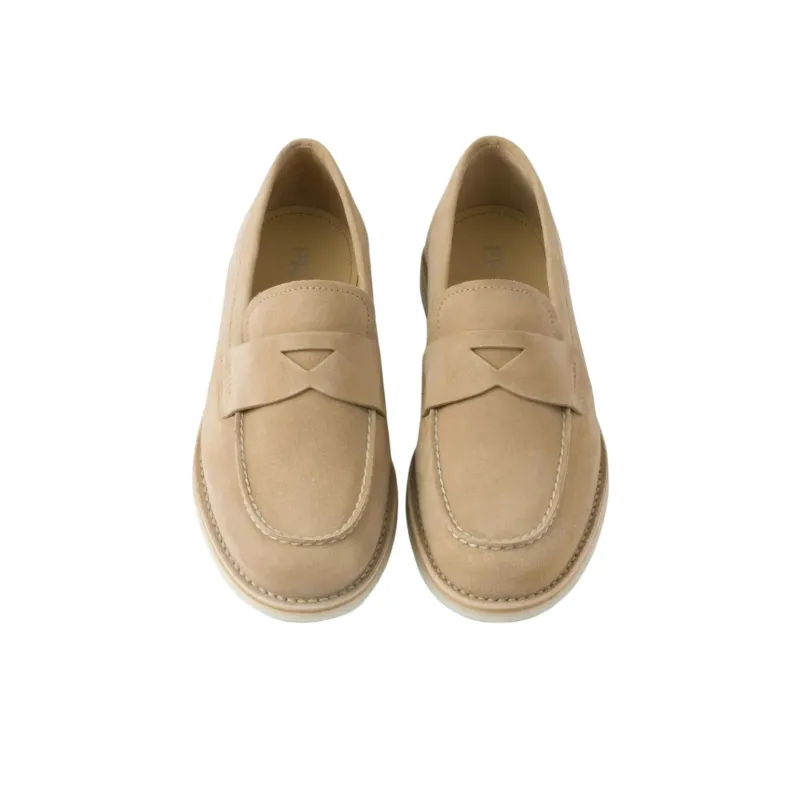 PRADA Triangle Loafers Men's Light Umber-4