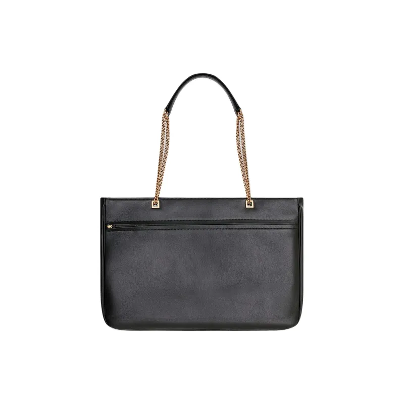 Valentino GARAVANI Nappa Leather Tote Bag Shopping Bag Shoulder Bags Large Size Women's Black & Brown-2