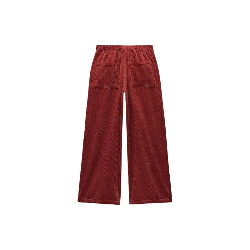 ZARA ZW Series Casual Pants Women's Brick Red-1