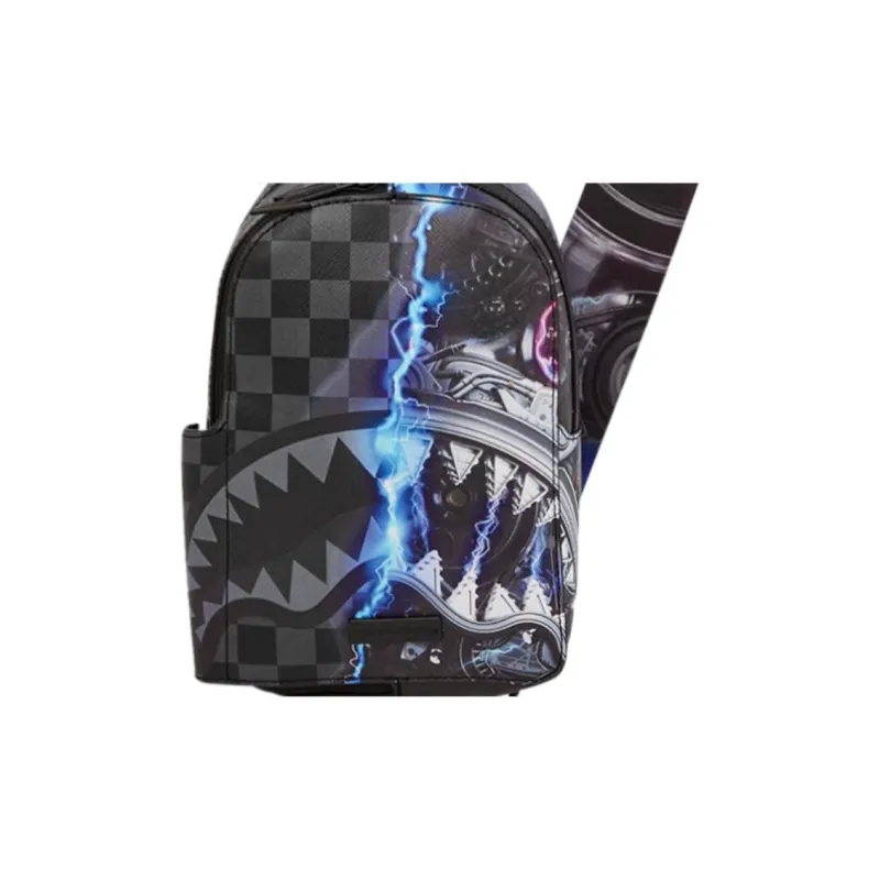 SPRAYGROUND Artificial Leather Sling Bag, Fanny Pack, Shoulder Bag, Crossbody Bag Regular Men's Black-4