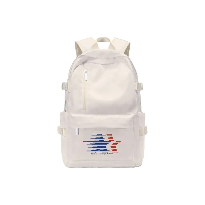 TURN UP NOT FOR US Polyester Backpack Unisex Beige-8