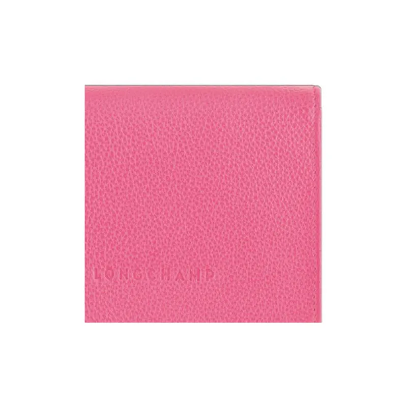 LONGCHAMP Le Foulonné Cow Leather Card Holder Wallet Men's Pink-2
