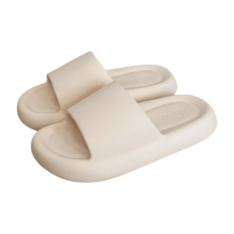 Thin Strips Slippers Unisex, White-6