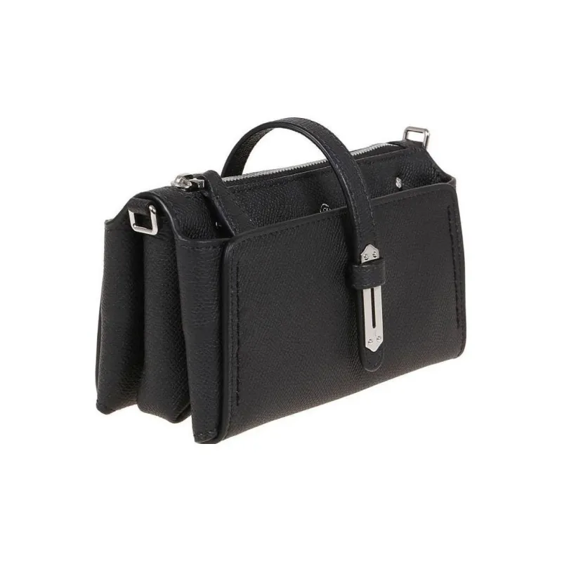 Fontana Milano 1915 Leather Crossbody Bag Shoulder Bag Women's Black-2