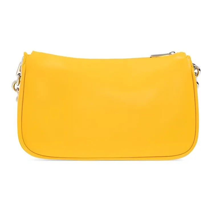 Furla Moon Cow Leather Shoulder Bag Crossbody Bag Small Size Women's Yellow-3