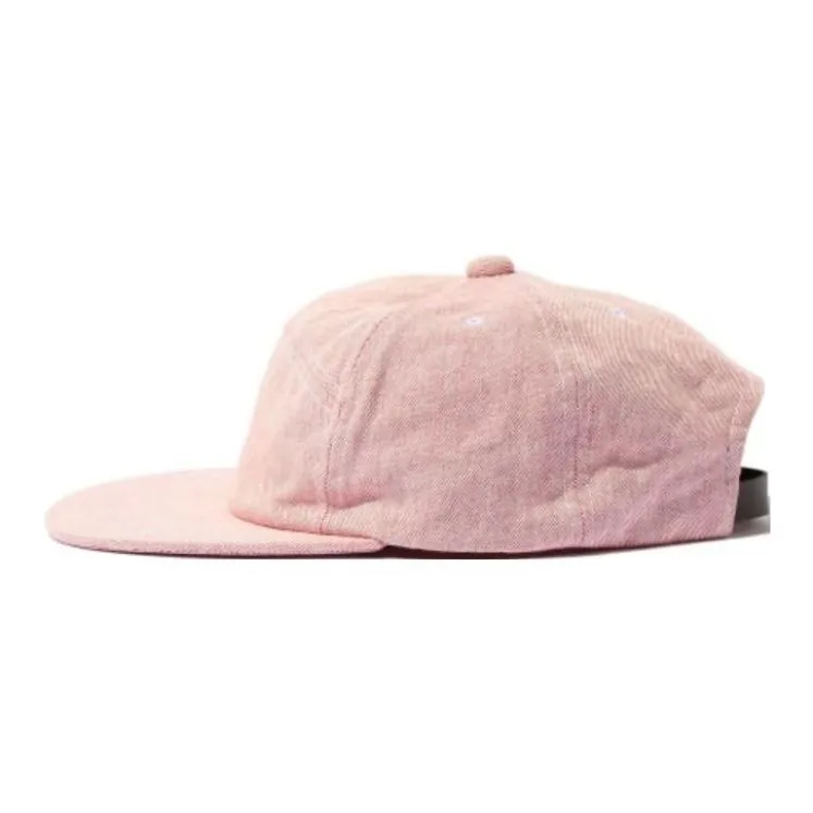 Beams Cotton, Cow Leather, Fabric Baseball Caps Men's Red-2