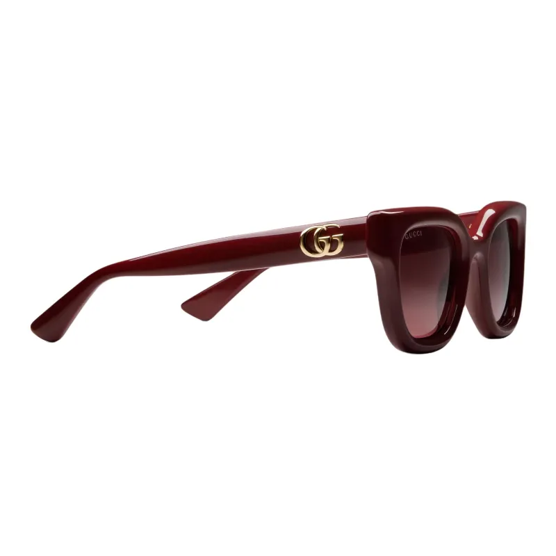 GUCCI Injection Molded Square Sunglasses Women's Red-2