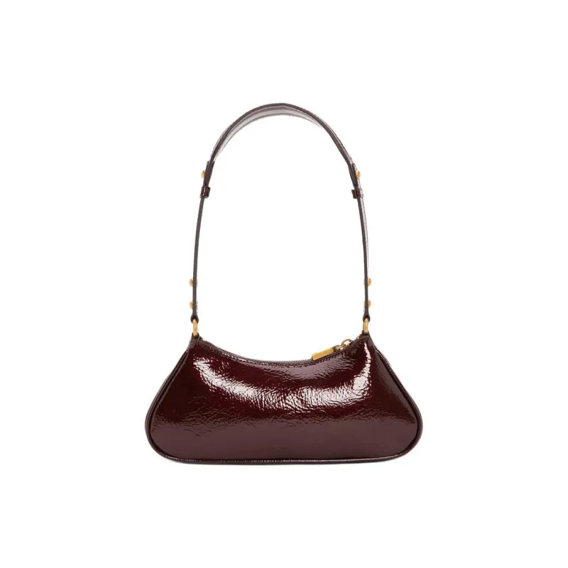 GUESS Artificial Leather Baguette Bag Shoulder Bag Medium Size Women's Red Brown-2