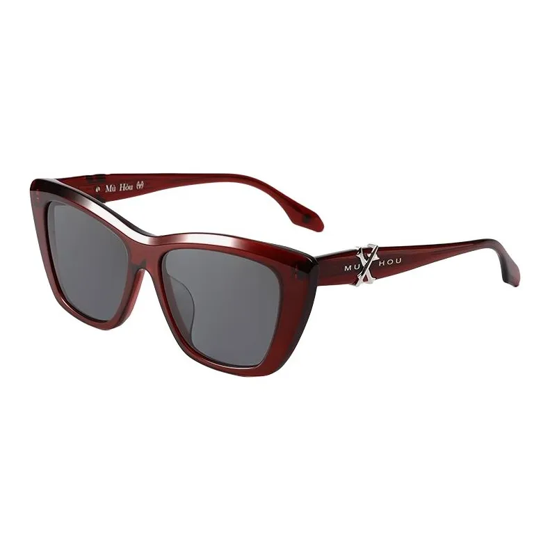 MuHou Plate Frame Cat Eye Sunglasses Unisex-3