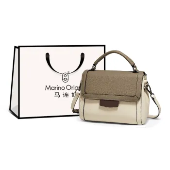 Marino Orlandi Cow Leather Bonded Synthetic Leather Shoulder Bag Handbag Crossbody Bag Medium Size Women's Multicolor