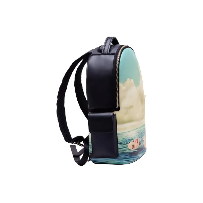 SELETTI PVC With PU And Polyester Backpack Unisex Daughter Of The Sea-1
