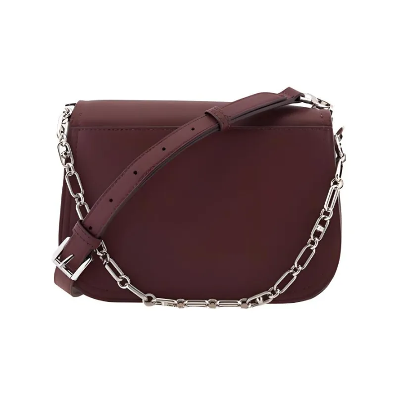 MICHAEL KORS PARKER Cow Leather Envelope Bag Shoulder Bag Crossbody Bag Medium Size Women's Grape Red-1