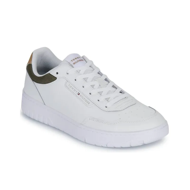 Tommy Hilfiger Anti-Slip Wear-Resistant Low-Top Skateboard Shoes Men's White Brown-2