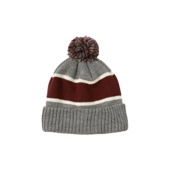 Beams Acrylic, Knitted Fabric Beanies Men's Gray