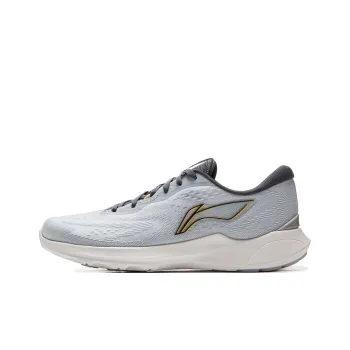 LiNing Qingyi Cushioning Breathable Rebound Low Top Casual Sprint Running Shoes Men's Dawn Gray