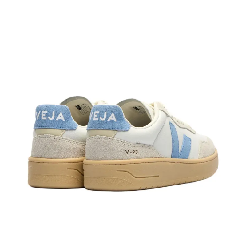 VEJA V 90 Low Top Skateboard Shoes Unisex White-3