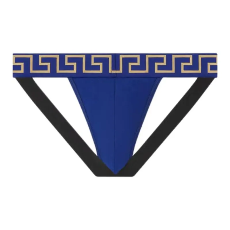 VERSACE Greca Border Stretched Jockstrap-1