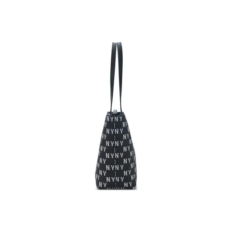MLB Polyester Tote Bag Shopping Bag Shoulder Bags Unisex Black & White-3