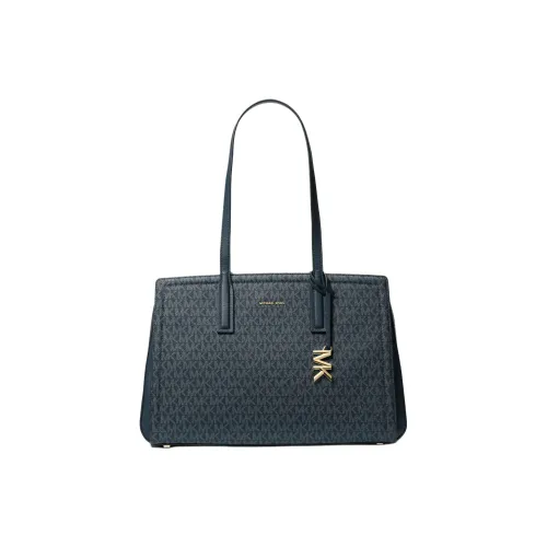 MICHAEL KORS Artificial Leather tote BAOBAO Bag, Shopping Bag, Shoulder Bag Medium Size Women's Dark Blue