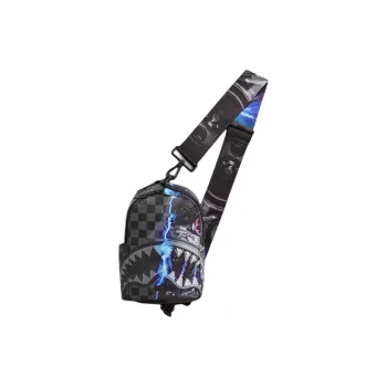 SPRAYGROUND Artificial Leather Sling Bag, Fanny Pack, Shoulder Bag, Crossbody Bag Regular Men's Black