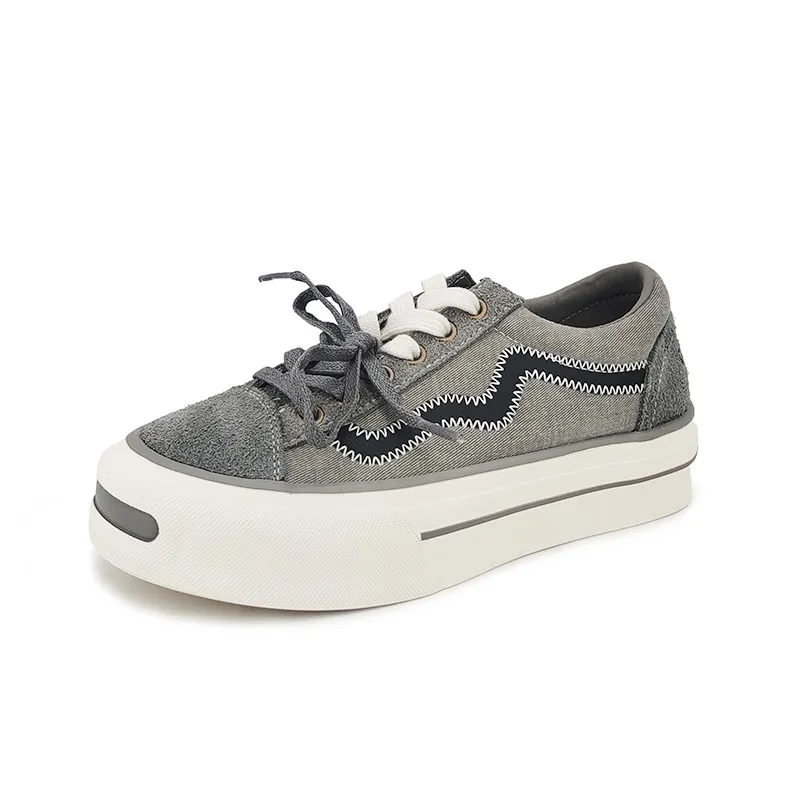 FZTZ Height Increasing Anti-Slip And Wear-Resistant Low-Top Skateboard Shoes Women's-1