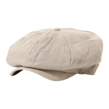 Beams Linen, Suede, Leather Berets Men's Beige