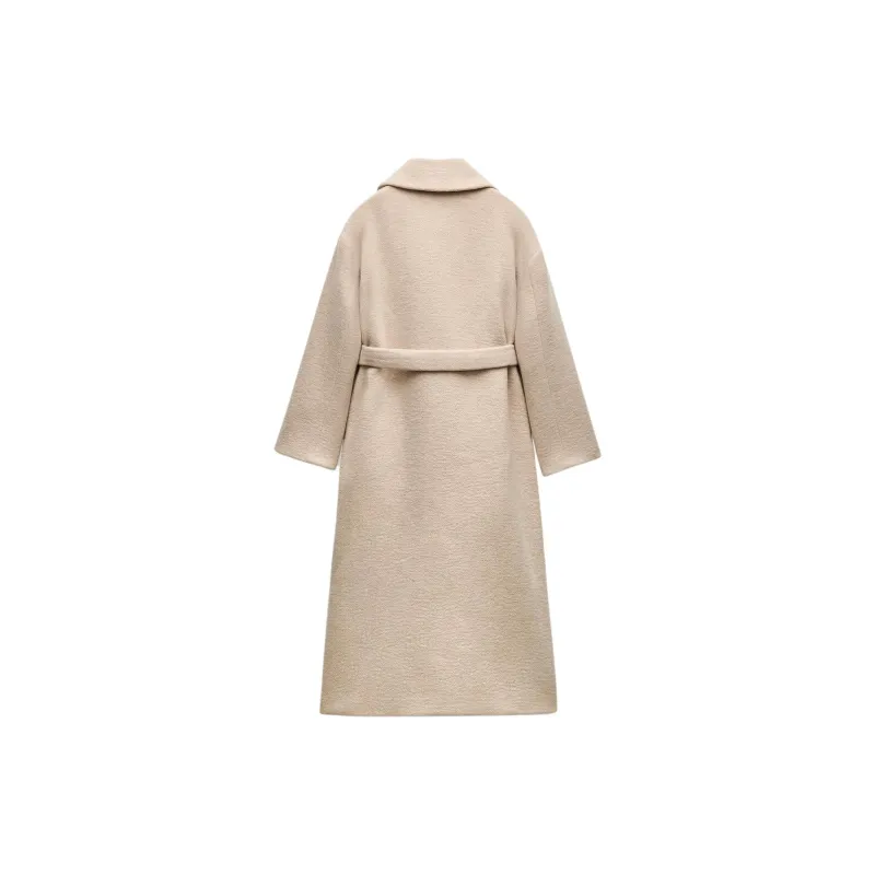 ZARA ZW Series Coats Women's Beige-1
