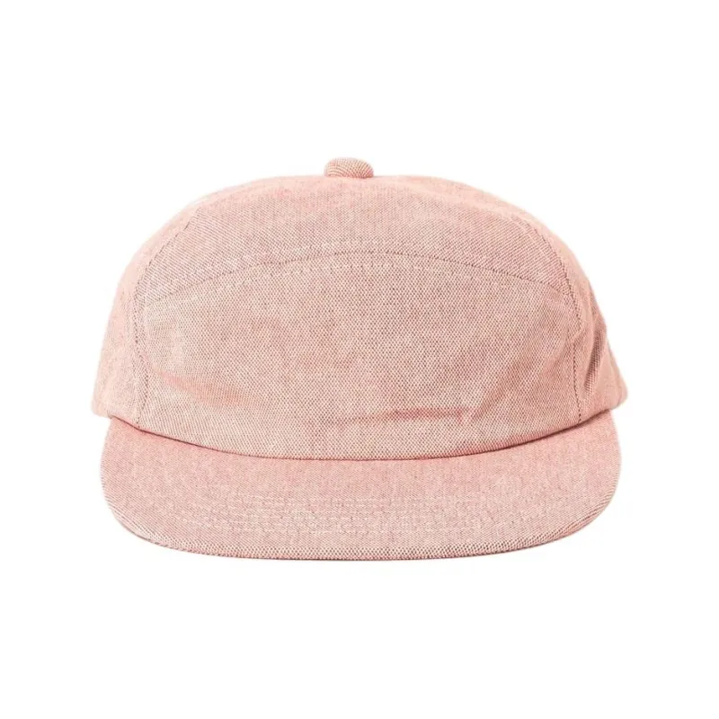 Beams Cotton, Cow Leather, Fabric Baseball Caps Men's Red-1