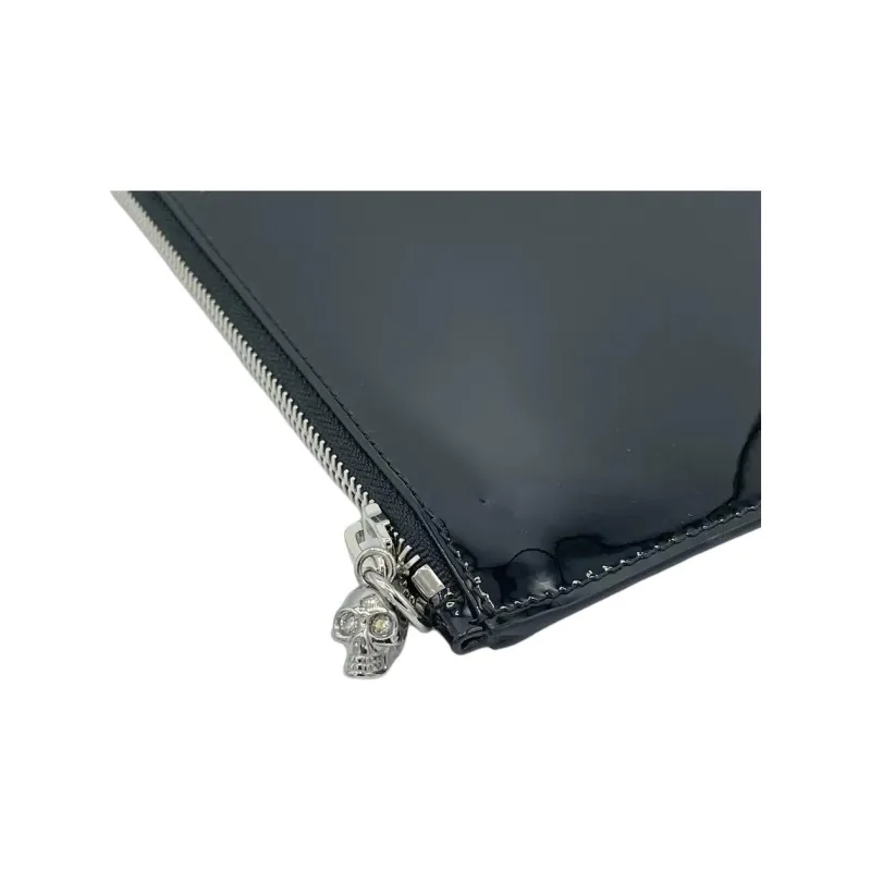 Alexander McQueen Patent Leather Clutch Women's Black-4