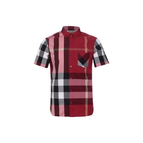 Burberry Shirts Men Red