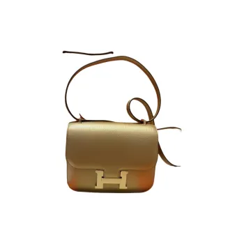 HERMES Constance Goatskin Shoulder Bag Mini Unisex Y9 Dorè Gilded Gold