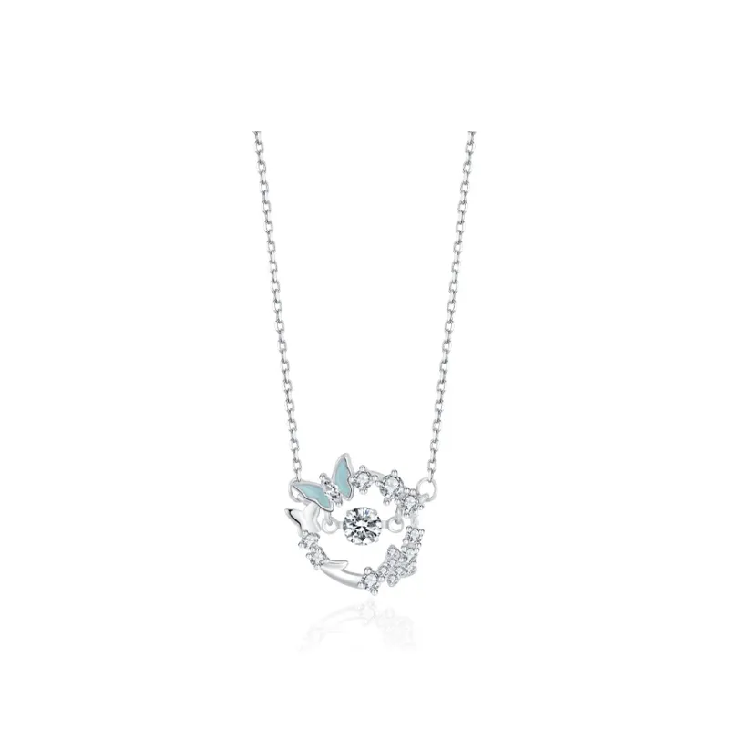 CHINA GOLD Topaz S925 Silver Necklaces Women's-0