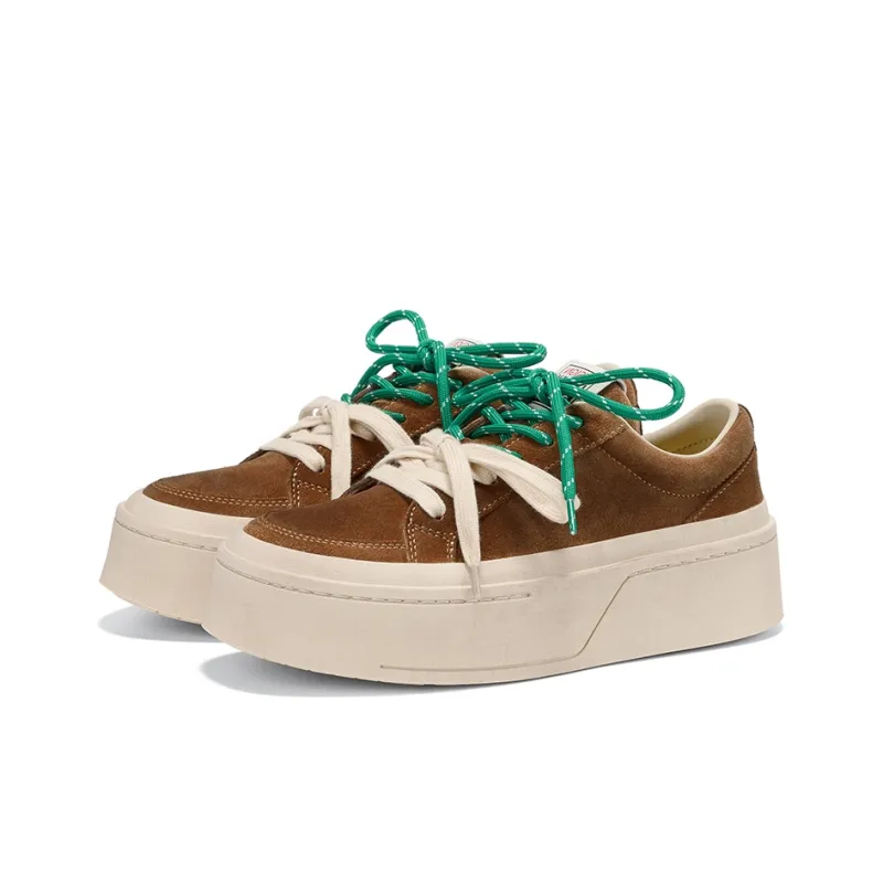 GG-CC Slip-Resistant Cushioning Wear-Resistant Height Increasing Low-Top Skateboard Shoes Women's-9