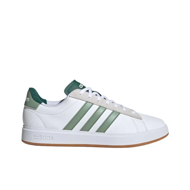 Adidas GRAND COURT 2.0 Anti Slip Wear Resistant Low Top Skateboard Shoes Men's White Green-1