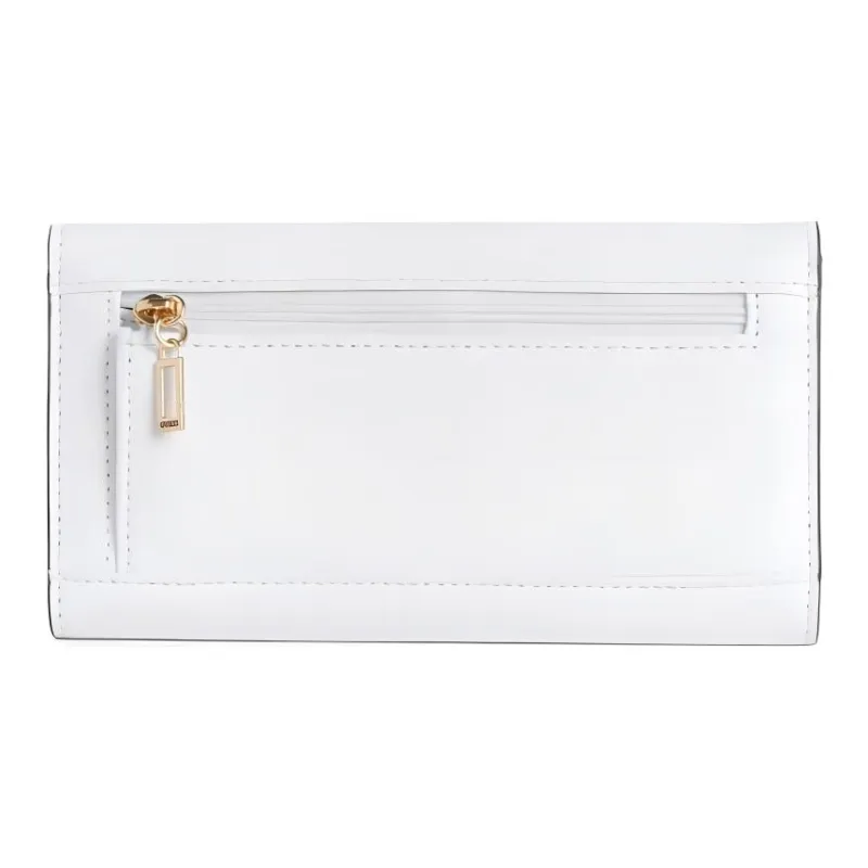 GUESS Faux Leather Clutches Wallets Women's White-2