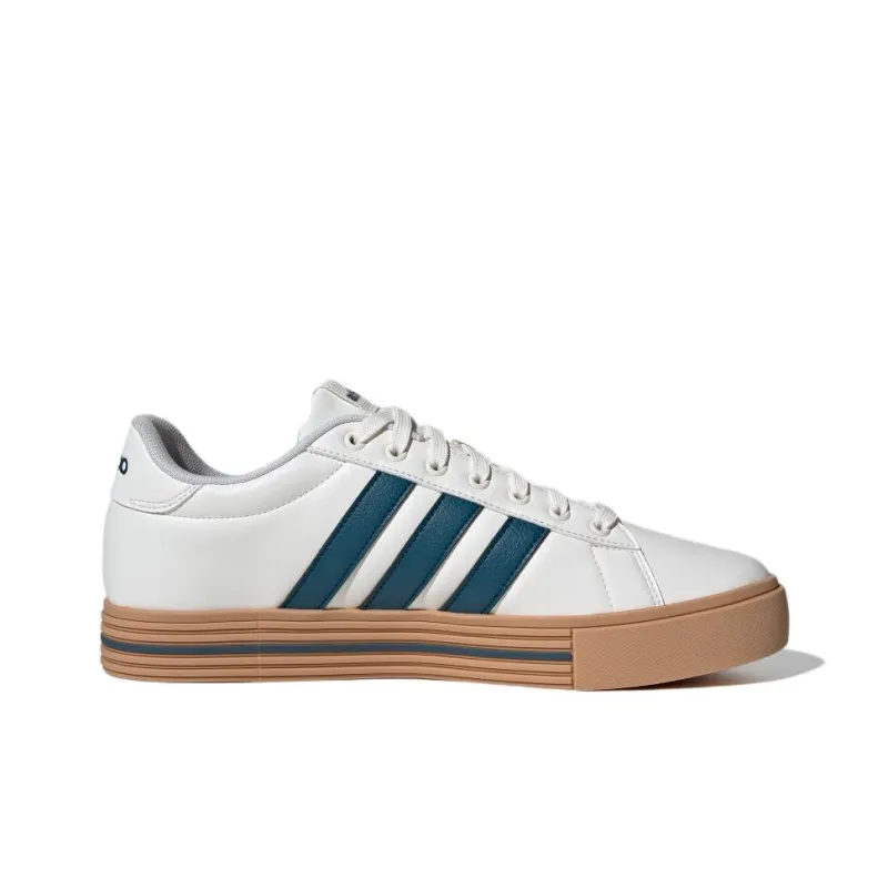 Adidas Anti Slip Wear Resistant Low Top Skateboard Shoes Unisex White Green Yellow-1