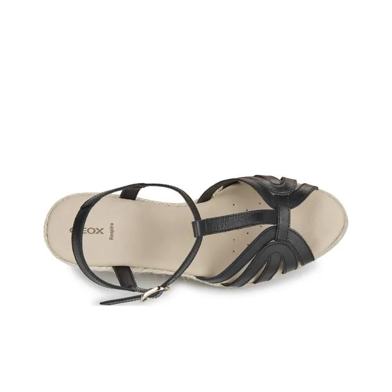 GEOX D GELSA Strap Sandals Women's Black-4
