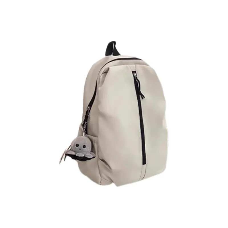 Tonlion Nylon Backpack Unisex White/Black-5