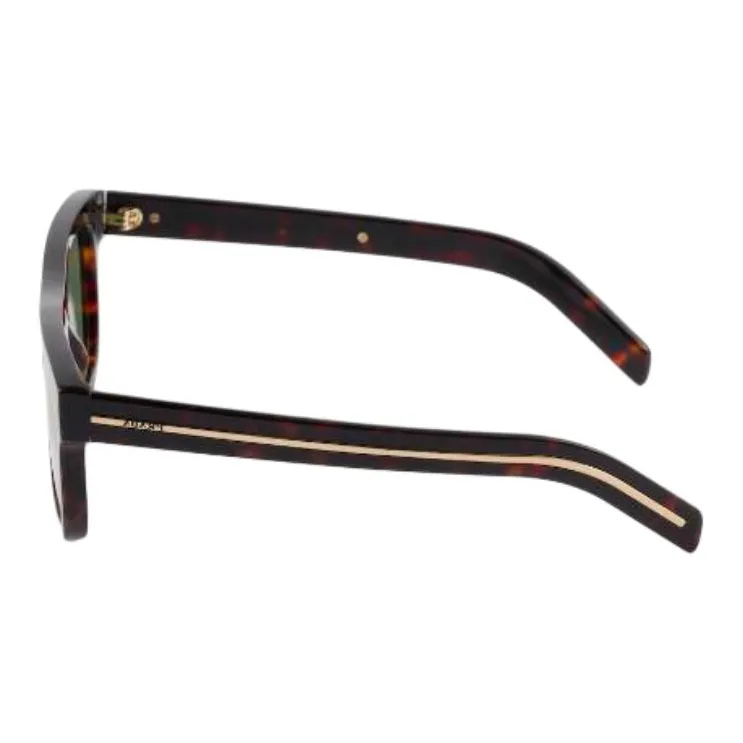 PRADA Acetate Metal Square Sunglasses Men's Black-2