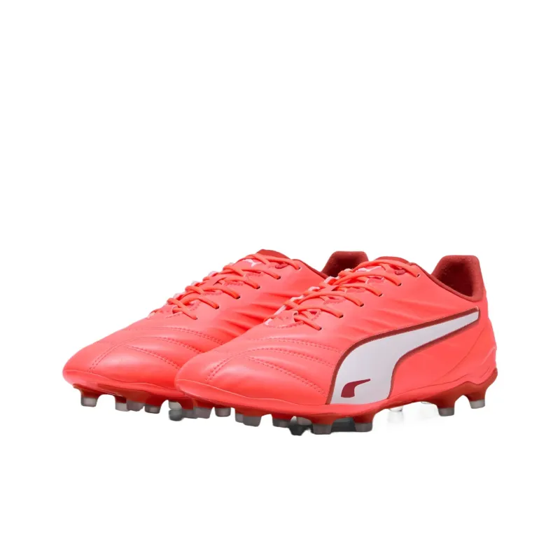 PUMA KING PRO FG/AG Anti Slip Wear Resistant Soccer Shoes Men's Red-2